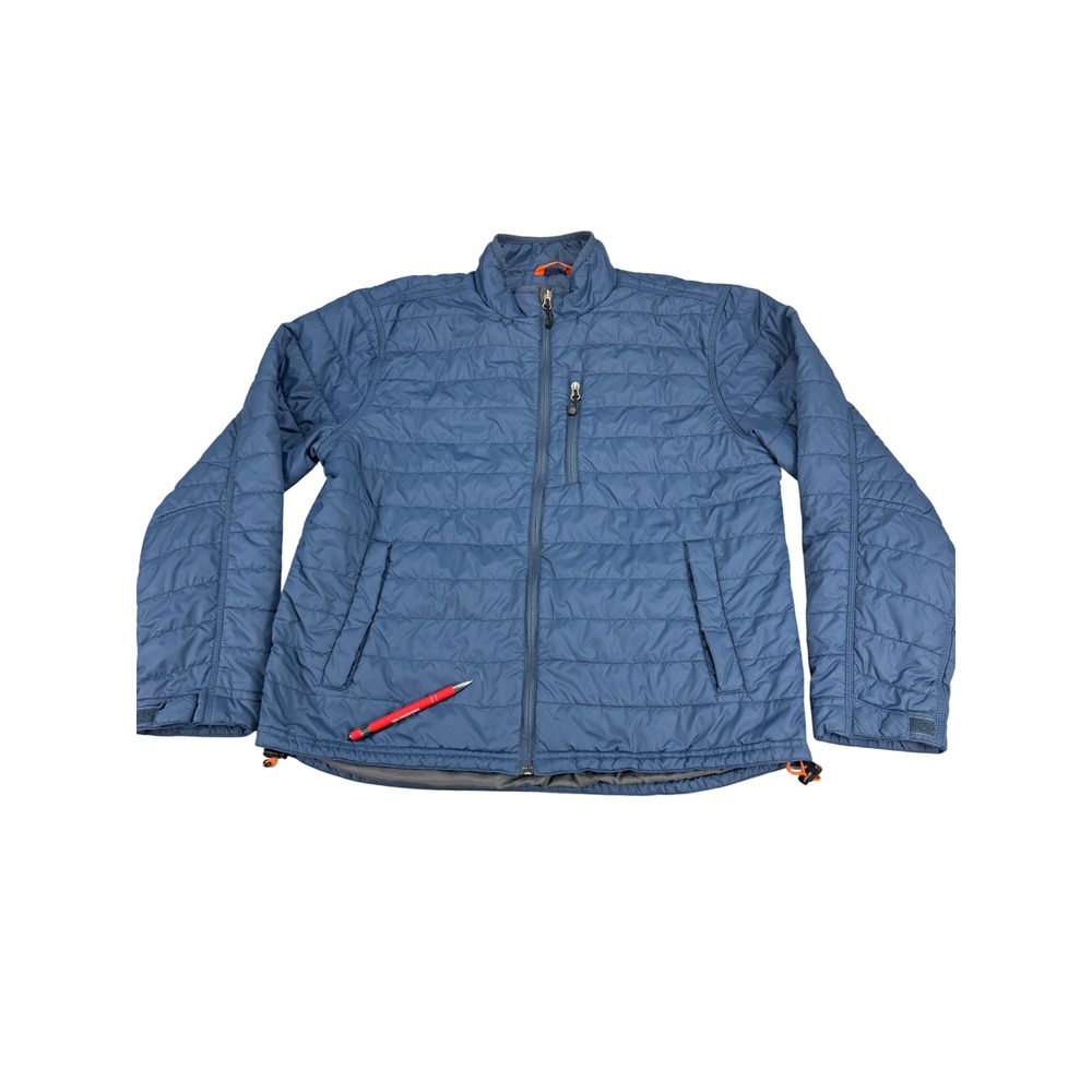 Carhartt Brookville Quilted Nylon Jacket Mens Large Blue Full Zip 102208 476